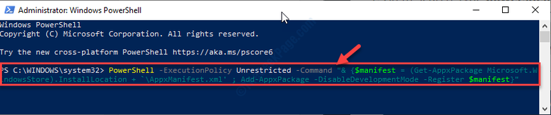 Powershell Store javítás