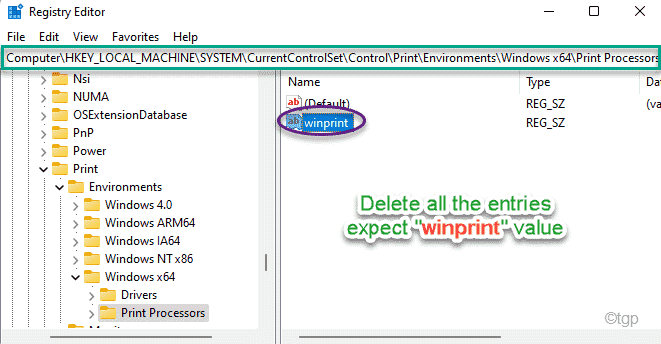 Registry Winprint Kustuta min