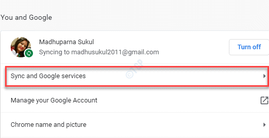 การตั้งค่าการซิงค์และบริการของ Google