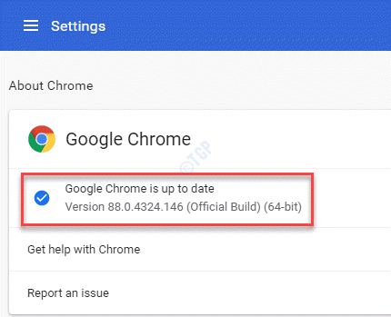 การตั้งค่า เกี่ยวกับ Chrome