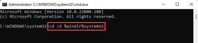Príkazový riadok (admin) Spustite príkaz pre System32 Enter