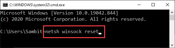 Netsh Winsock Resetovať nové