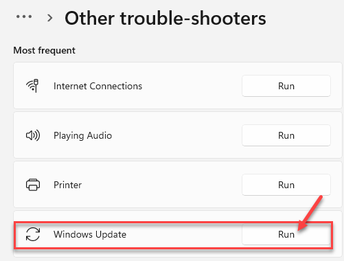 Ďalšie nástroje na riešenie problémov Najčastejšie spúšťanie služby Windows Update