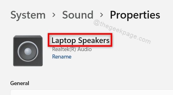 Променено име на звуковото устройство Win11