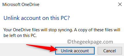 Confirmer One Drive Unlink Min
