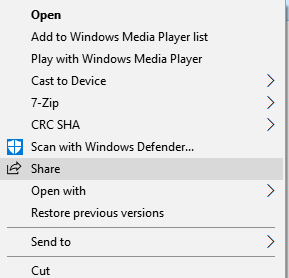共享 Windows 10