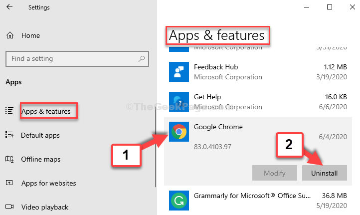 Aplicaciones Aplicaciones y funciones Google Chrome Desinstalar