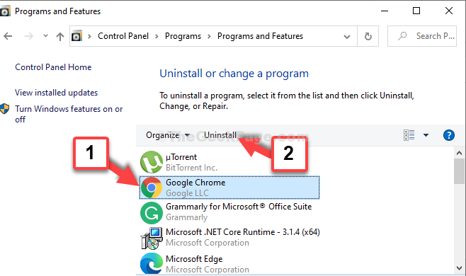 Desinstalación de Google Chrome