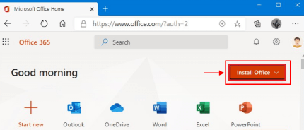 Установка Ms Office онлайн мин.