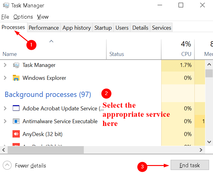 Диспетчер задач End Office Task Min
