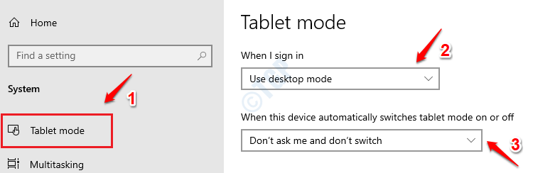 8 configuraciones del modo tableta