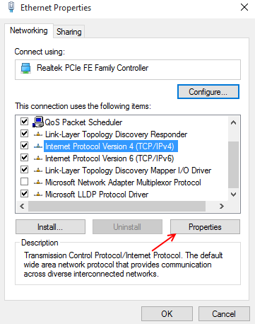 tcp-ip-4-خصائص