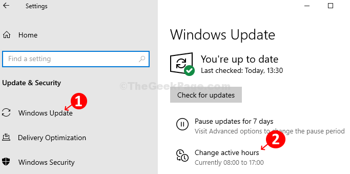 Windows Update - Aktive Stunden ändern