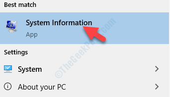 Resultado Haga clic con el botón izquierdo en Información del sistema