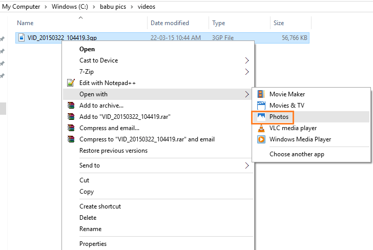 ตัดแต่งวิดีโอภาพถ่ายแอพ windows-10