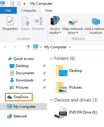 explorador de archivos onedrive