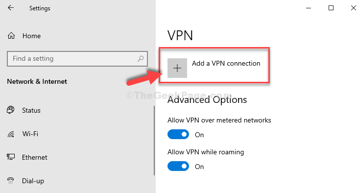 Artı İşareti Vpn Bağlantısı Ekleyin