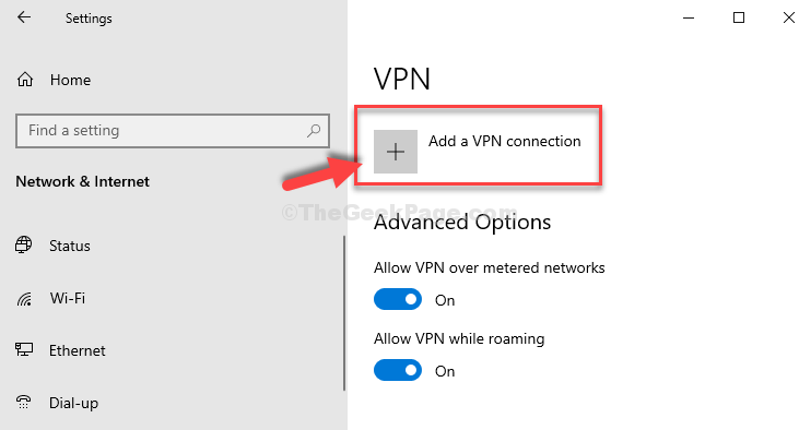 Znak plus Dodaj połączenie VPN