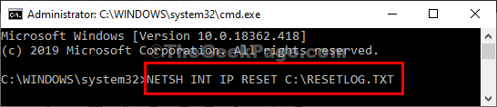 Netsh Int Resetlog Text