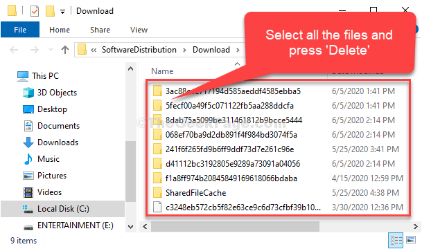 Sletning af softwaredistribution