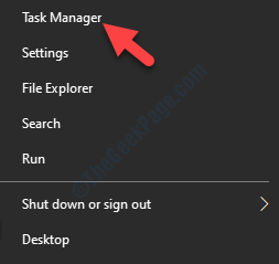 Έναρξη δεξιού κλικ Task Manager