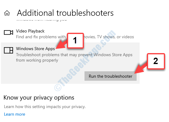Diğer Sorunları Bulun ve Düzeltin Windows Mağazası Uygulamaları Sorun Gidericiyi Çalıştırın