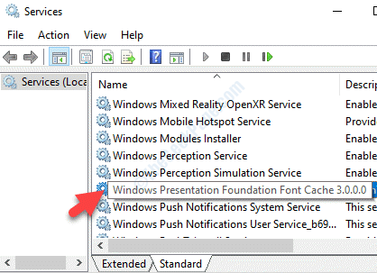 Services Naam Windows Presentation Foundation Font Cache 3.0.0.0 Dubbelklik