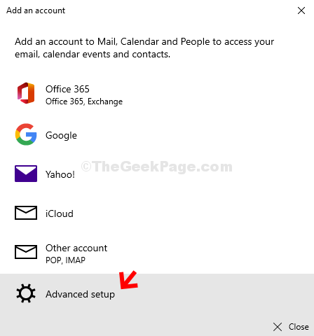 Agregar una cuenta Configuración avanzada