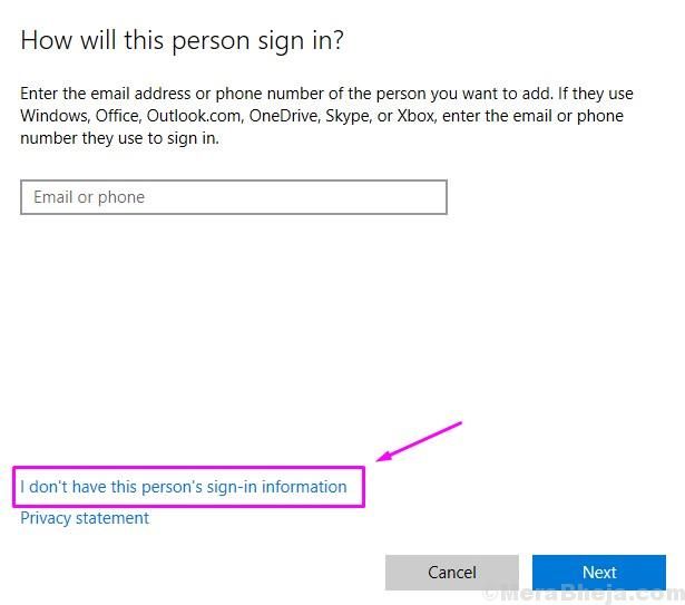 No tengo esta información de inicio de sesión de personas
