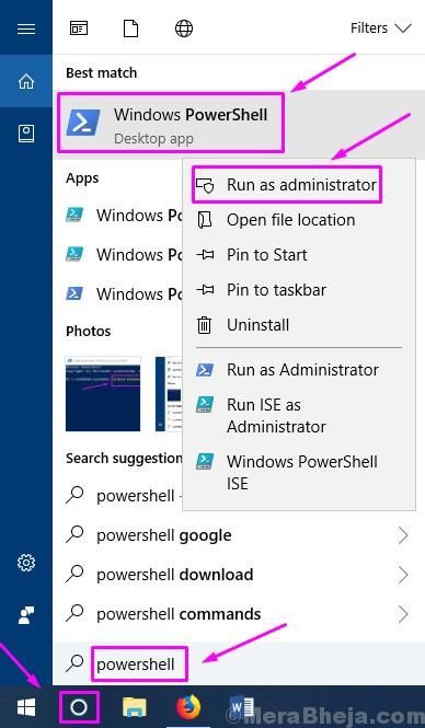 Ejecutar como administrador de Windows Powershell