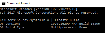 Número de compilación Windows 10