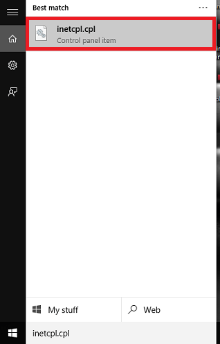 abrir opciones de internet