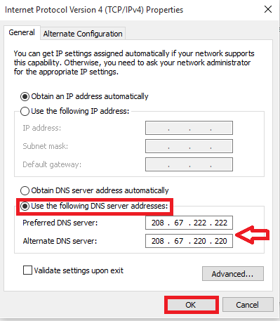 zmena dns servera