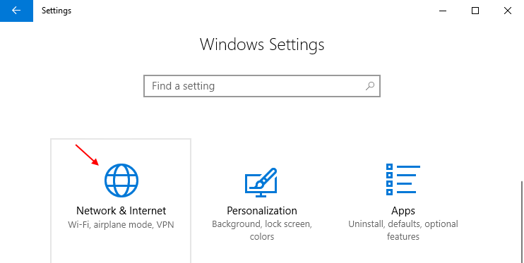 Red Internet Configuración de Windows 10