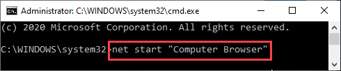 Net Start计算机浏览器最小值
