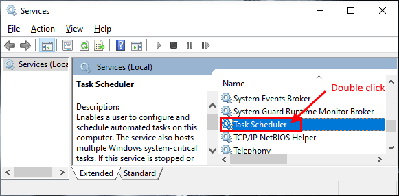 Services Task Scheduler