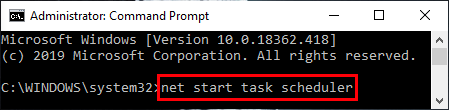 Start Task Scheduler Cmd