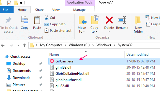 تشغيل system32