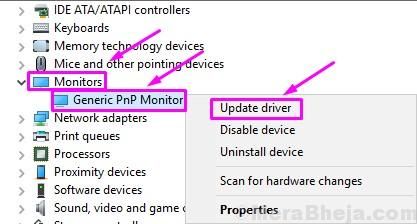 Opdater Driver Generic Pnp Monitor